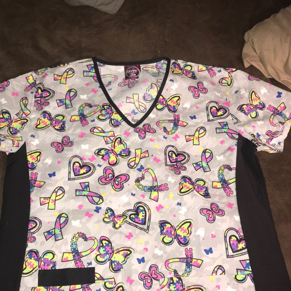 Colorful Divine Scrub Top!